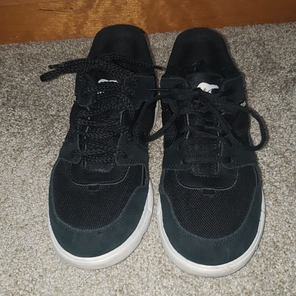 Sorel Shoes Womens sz 8.5 Black White Suede Trim Trainer Hiker